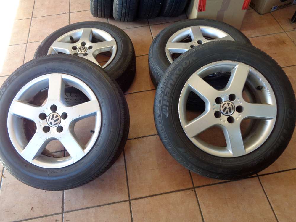 4 x Alufelgen mit Reifen f?r VW Golf 5 Sommerreifen 195 65R15 91T  7Jx15 H2 ET38 1J0071490 / 8L0071490