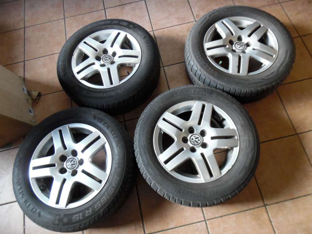 4x Alufelgen Winter F?r VW Golf 4 195/65R15 91T 6JX15 H2 1J0601025 ET38