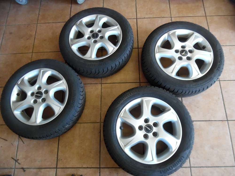 4x Alufelgen mit Reifen Uniroyal f?r Skoda Fabia Winterreifen 195/55 R15 85H 6Jx15H2 KBA 47732 ET40