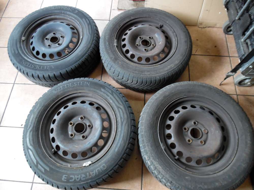 4x Stahlfelgen mit Ganzjahresreifen VW Golf V 195/65 R15 91T 6Jx15H2 ET47 KBA-43737 2150959