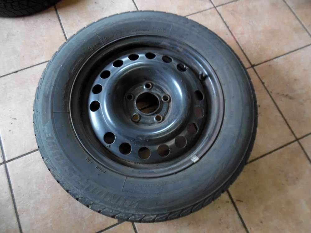 1x Stahlfelgen mit Winterreifen Bridgestone Skoda Fabia 195/65R15 91T 6Jx15H2 ET48