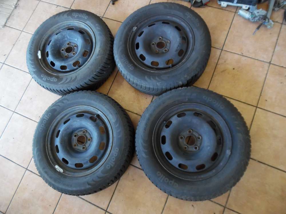 4x Stahlfelgen mit Wintrreifen Apollo VW Golf IV 195/65 R15 91T 6x15H2 ET 38 KBA43737 2150941