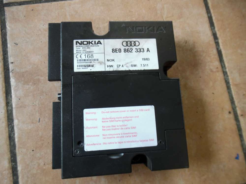 Audi A6 4B Telefon Steuerger?t Nokia 8E0862333A